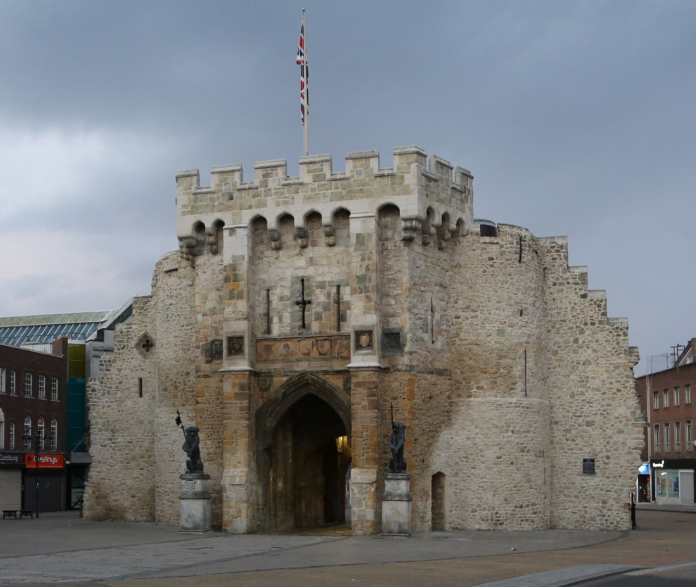 The medieval Bargate in Southampton city centre, a short walk from the pre-cruise hotels